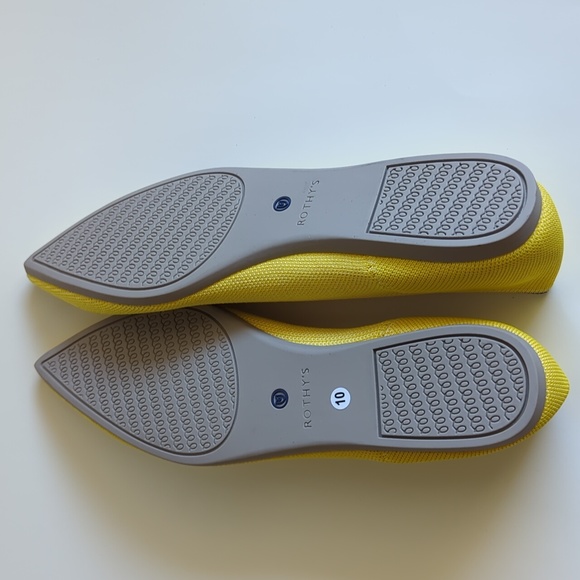 ROTHY'S THE POINT YELLOW SUNSHINE WOMEN'S FLAT SHOES - Picture 11 of 16